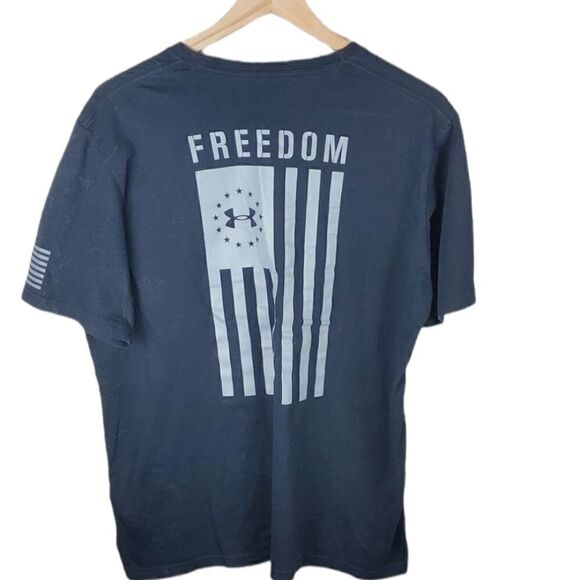 Under Armour Freedom Flag Black T-Shirt - Picture 1 of 4